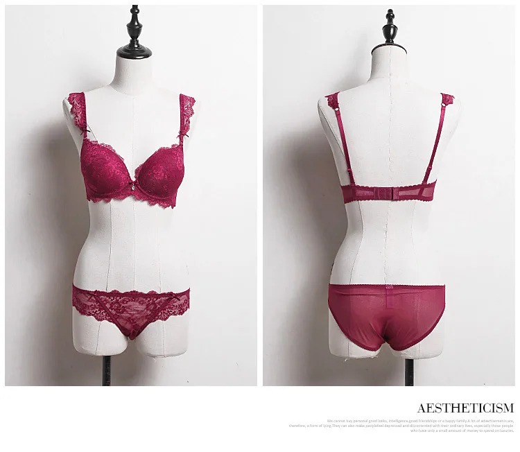 Модное осеннее и зимнее женское нижнее белье с пуш ап сексуальное плюс размер