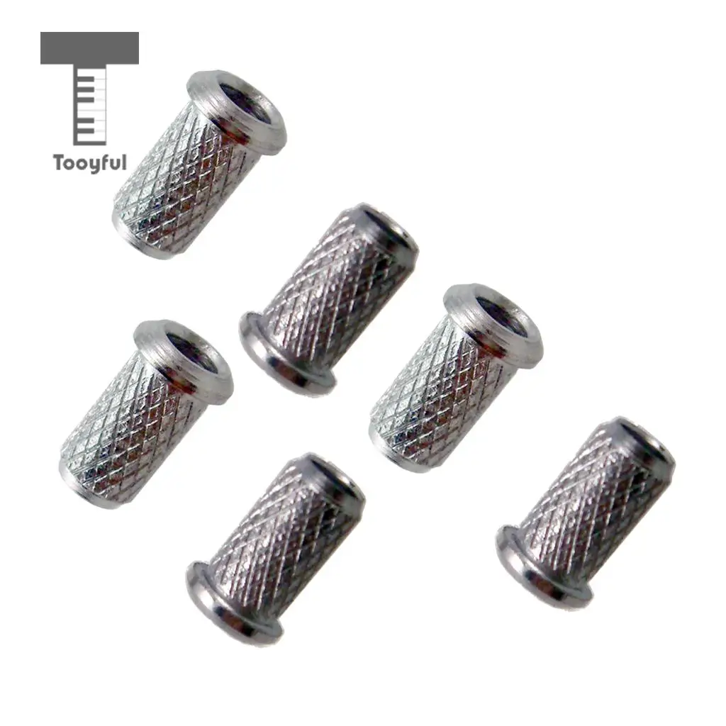 Tooyful 6pcs/set Guitar String Thru Body Ferrules Bushing Set for Electric Guitar Parts Accessories