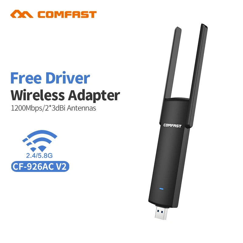 CF 926ACV2 бесплатно драйвер COMFAST Dual Band Беспроводной AC USB WI FI LAN Dongle 5.8 Г 1200 Мбит/с 802.11ac WLAN