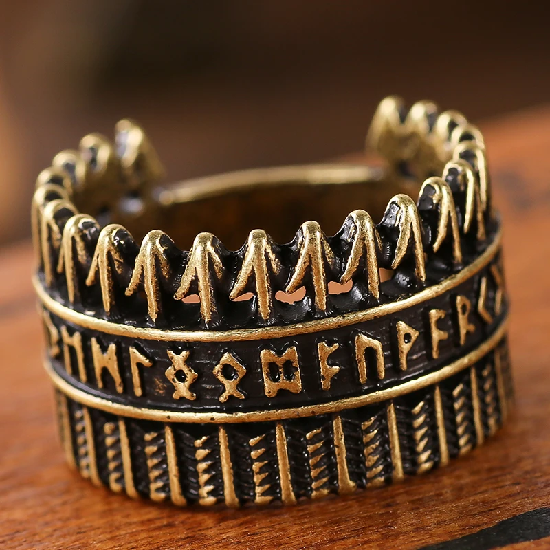 

Rune Ring Men Viking Arrow Ring Scandinavia Ethnic Jewelry Drop Shipping