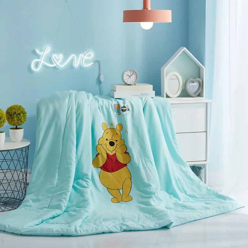Микки Маус, тонкое одеяло, Дисней, 3d, мультфильм, лето, полиэстер, Стёганое одеяло, детское, для спальни, Декор, мягкое одеяло, Детское покрывало, синее - Цвет: LFXB3