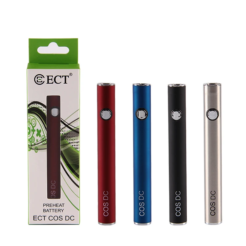 Authentic ECT Cos DC Battery 380mAh Preheat Vape Pen Battery 3.3 4.0V For Thick Oilrda rta rdta