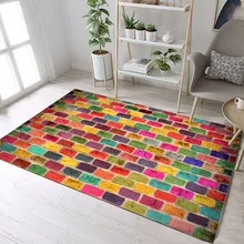 Фунтов Цветной кирпич настенные коврики и ковры для детей детские дома Гостиная Art большие подушки Спальня WC кухня пол дверь ванной коврики