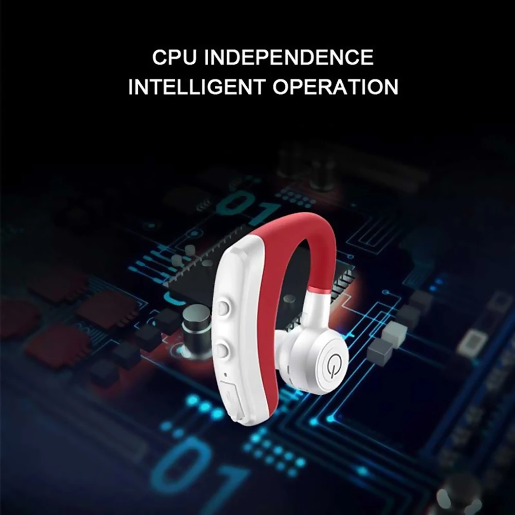 

Wireless Bluetooth Headset Mic Voice Control Stereo Noise Cancellation Handsfree Headphone Portable Business Music Headset