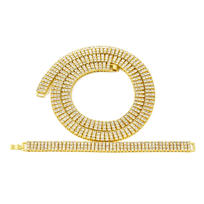 

Custom hip hop mens Stainless Steel necklace gold color tennis chain for men jewelry dropshipping APK2231