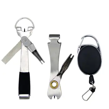 

Quick Knot Tool Fly Fishing Nipper Fly Line Cutter Clippers Snips Fast Tie Nail Knotter with Retractor Fishing Tackle Tools