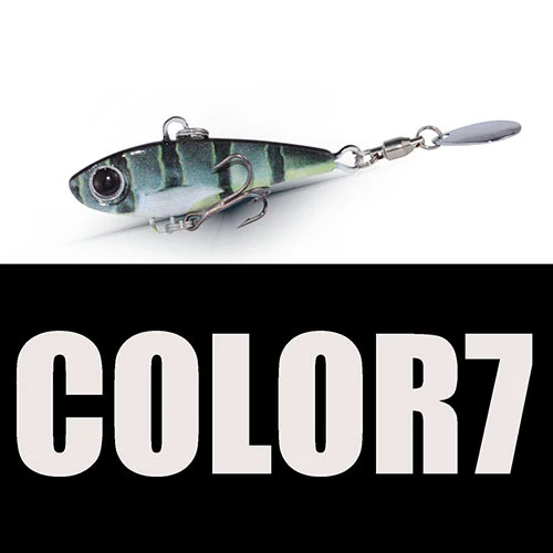 Fishing Jig Mini Lead Fish Metal VIB 18g 50mm Lead Jig Sea Fishing Spoon Metal Spinner Bass Fishing Lures 3D Printing Hard Bait - Цвет: 18g Color 7