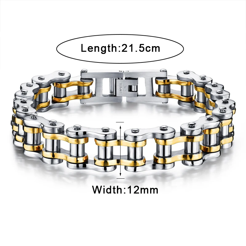 Мужской браслет в стиле панк-рок, байкер, велосипедные браслеты-манжеты для мужчин, мотоциклетная цепочка, крутые браслеты, ювелирные изделия из нержавеющей стали
