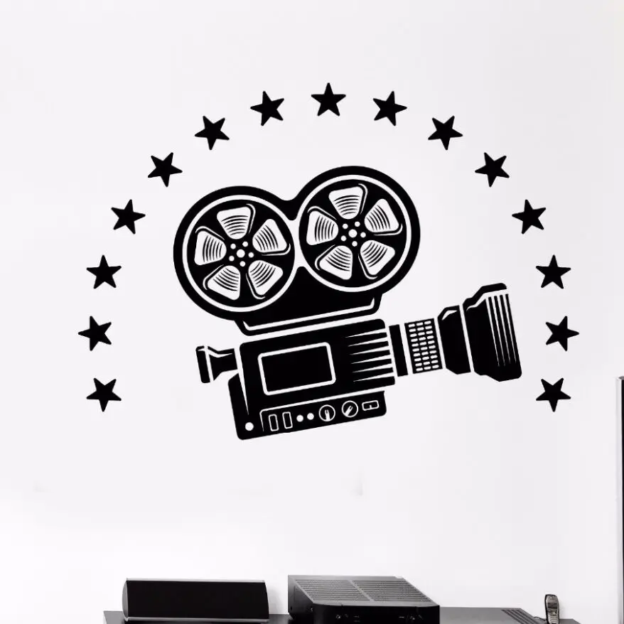 g146 Vinyl Wall Decal Cinema Movie Film Spool House Art Interior Stickers