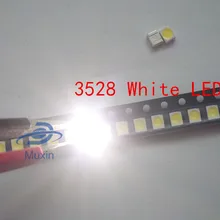 3528 светодиодный SMD 100 шт. белый Чип PLCC2 PLCC4 ультра яркий поверхностный монтаж 20мА 3 в 7-8 лм светильник светодиодный 1210 SMT светильник
