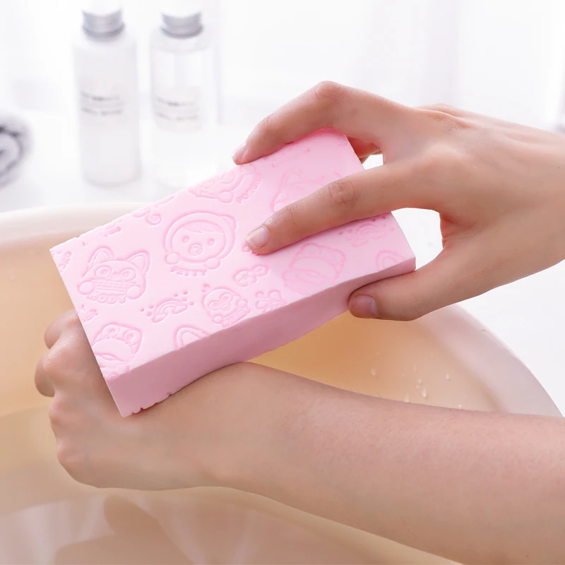 

1pc Baby Bath Sponge Infant Adult Strength Bath Cleaning Tool Cleaning Pad Wash Face Sponge Shower