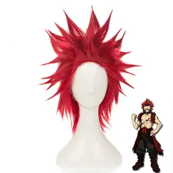 My Boku no Hero Academy Eijirou Kirishima Eijiro короткий красный термостойкий косплей костюм парик + парик Кепка