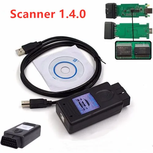 Новый сканер для BMW 1.4.0 версии 1 4 с чипом FT232RL PA Soft OBD2 диагностический инструмент
