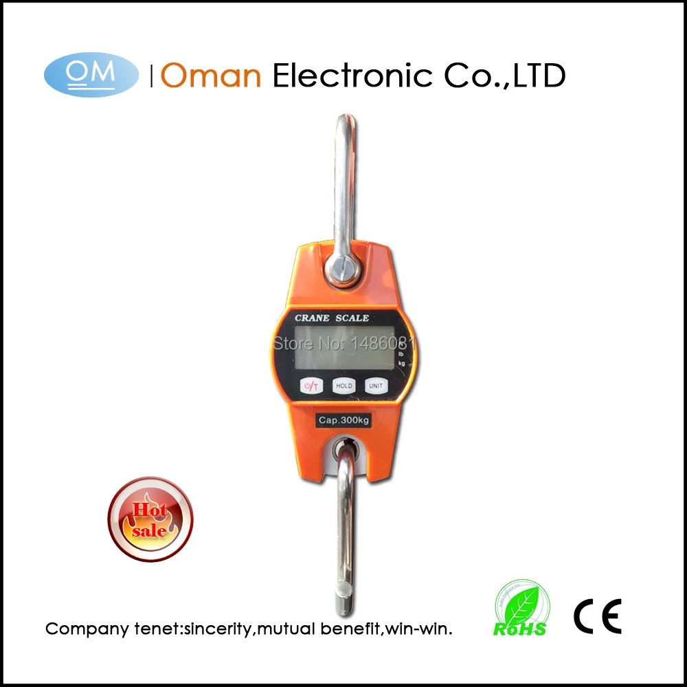 400kg digital grams white back light Mini crane scales weighing 300kg