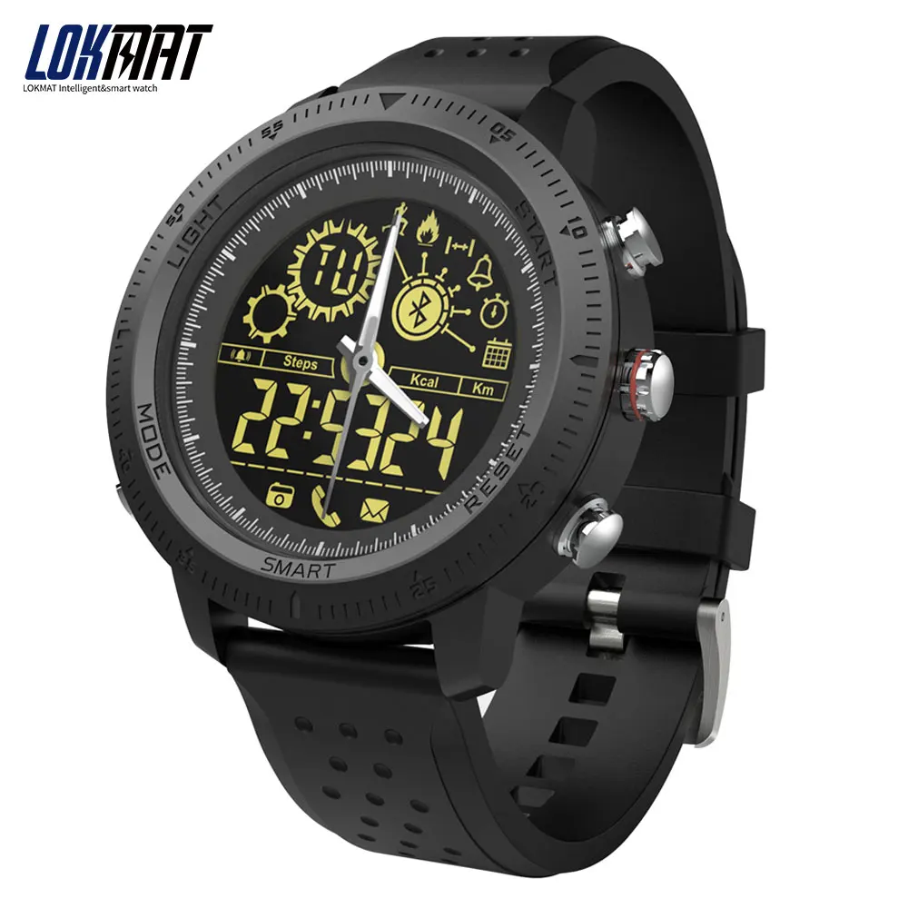 

LOKMAT Men Watches Bluetooth Waterproof Pointer Smart Sport Watch Fashion Outdoor Pedometer smartwatch for ios and android