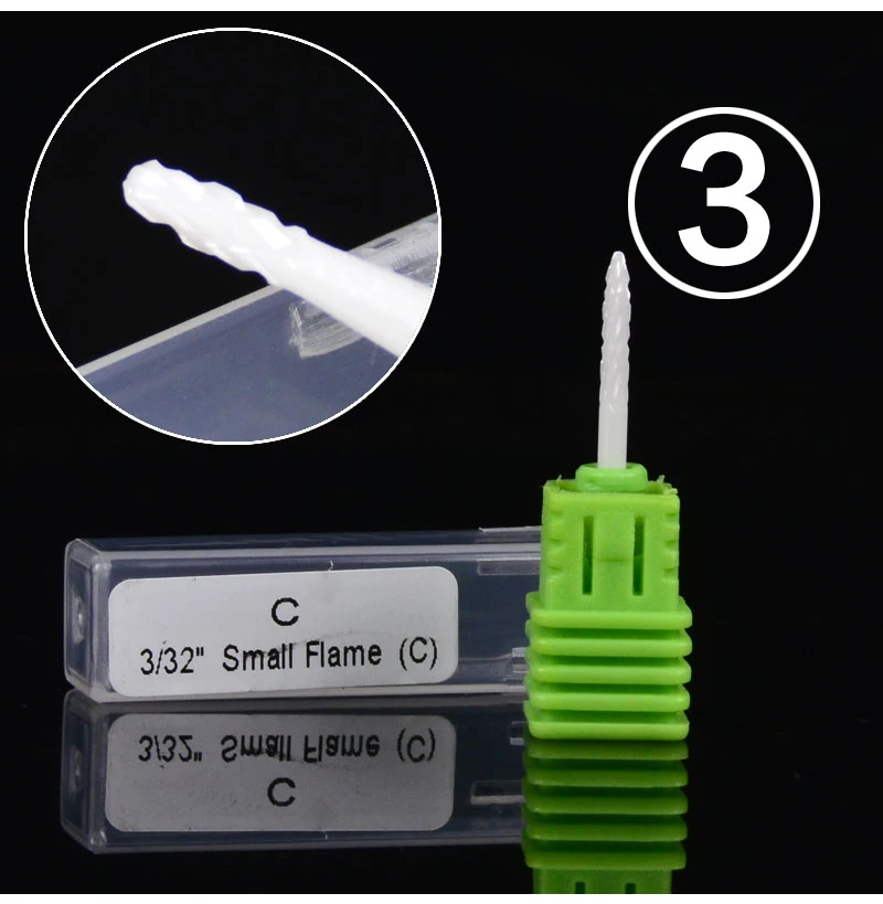 YZWLE высококлассный керамический сверло для ногтей пилка для ногтей 3/3" резак для электрического маникюрного станка инструмент для маникюра аксессуары для ногтей