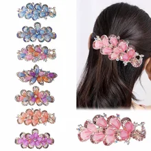 Новая модная женская заколка-заколка для волос со стразами в форме павлина