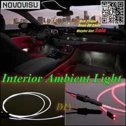 Novovisu для Infiniti M m30d M25 M35h M45 салона окружающий свет Панель освещения для автомобиля внутри холодный свет-оптический волокно