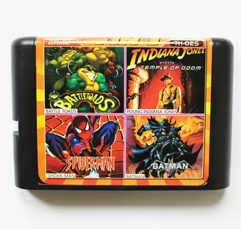 

TH-025 4 in 1 game cartridge 16 bit md Multi game card for sega genesis/mega drive