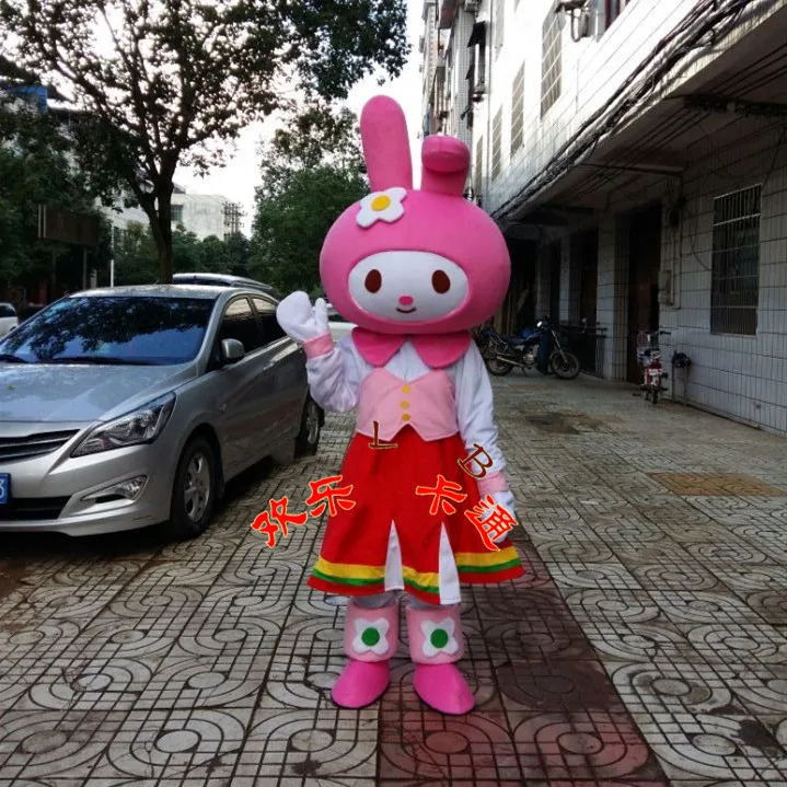 Кролик талисман костюм для продажи Девочка Кролик мультфильм персонаж маскарадные костюмы маскот необычный праздничный наряд костюм наряды взрослый размер - Цвет: Style B
