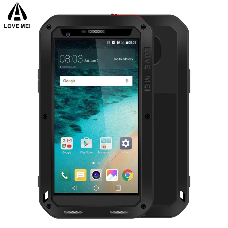 

LOVE MEI Aluminum Metal Case For LG G7 G6 Cover Powerful Outdoor Armor Shockproof Waterproof Case For LG G6 G7 ThinQ G710 Cover