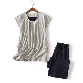 

Free Shipping Casual Women Homewear Spring New Letter Printing Cotton Pajamas Women's Cotton pajamas