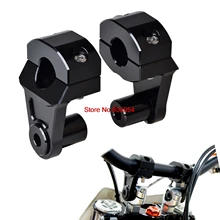 7/" 22 мм руль ручка жир бар крепление зажимы Riser Dirt Bike Мотокросс для Honda Kawasaki Yamaha Suzuki Ducati Harley черный