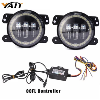 

Yait 2pcs LED Fog Light Kit 30W 4 inch RGB Halo Ring Log Fog Lamp For 07~14 Jeep Wrangler JK Rubicon Sahara