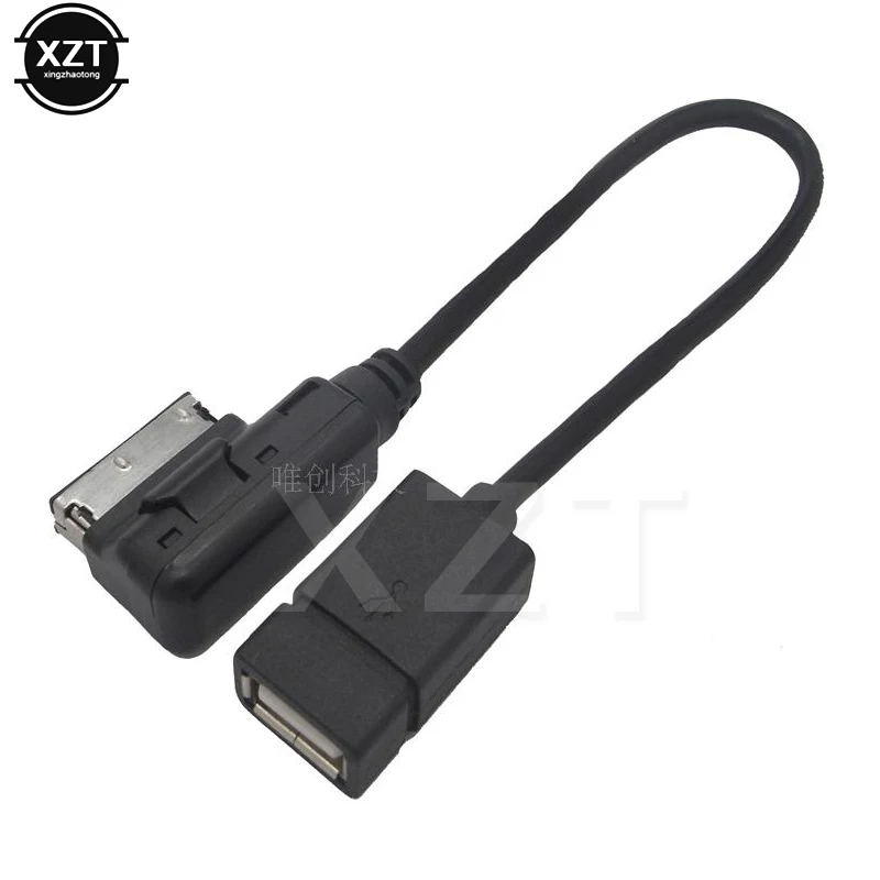 USB AUX кабель Музыка MDI MMI AMI к USB Женский интерфейс аудио AUX адаптер провод для передачи данных для AUDI A3 A4 A5 A6 Q5 для VW MK5 - Название цвета: Черный