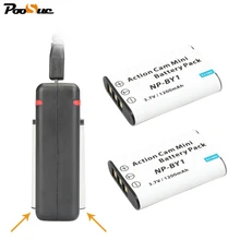 2x NP-BY1 батарея np by1 для sony камера + Dual USB зарядное устройство для sony hdr-as100v hdr-az1 az1vr az1vb az1vw Mini действие
