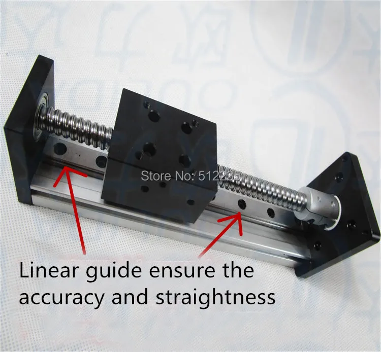 

High Precision CNC SGX 1605 Ballscrew Sliding Table effective stroke 600mm+1pc nema 23 stepper motor XYZ axis Linear motion