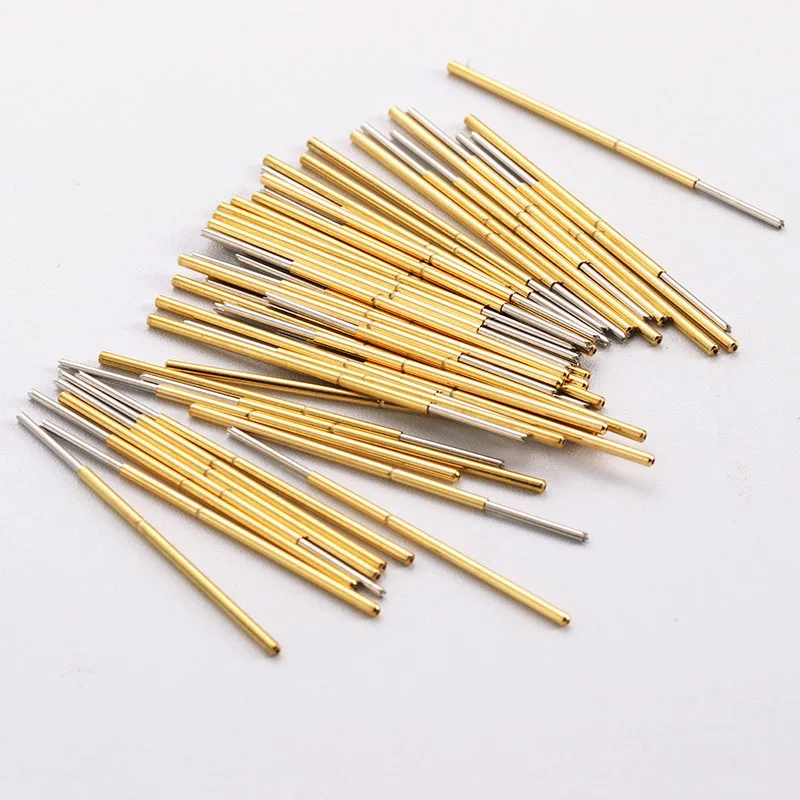PL75-Q1 Notch Copper Nickel Plating Test Probe Needle 1.02mm Thimble A Pack Of 100 Pcs Circuit Spring Test Accessories Probe