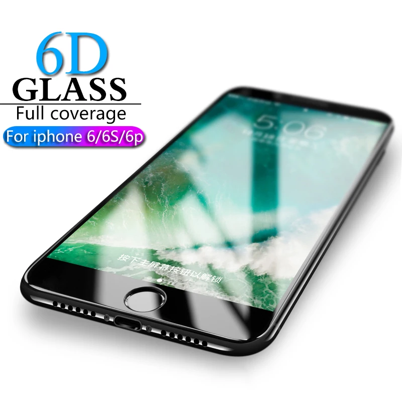 Защитное стекло HICUTE 6D для iPhone 6 защита экрана S plus закаленное на экрана|Защитные