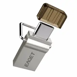 Eaget Тип-C флеш-накопитель USB 3.0 Micro USB OTG Pendrive смартфон накопитель двойного назначения U- диск для ПК телефон