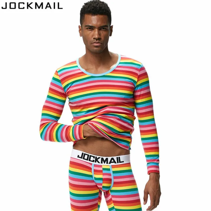 JOCKMAIL Brand Men Thermal Underwear Long Johns Sets 2pcs tops+pants Bottom Underwear cueca Gay Underwear leggings Underpants JOCKMAIL Brand Men Thermal Underwear Long Johns Sets 2pcs tops+pants Bottom Underwear cueca Gay Underwear leggings Underpants