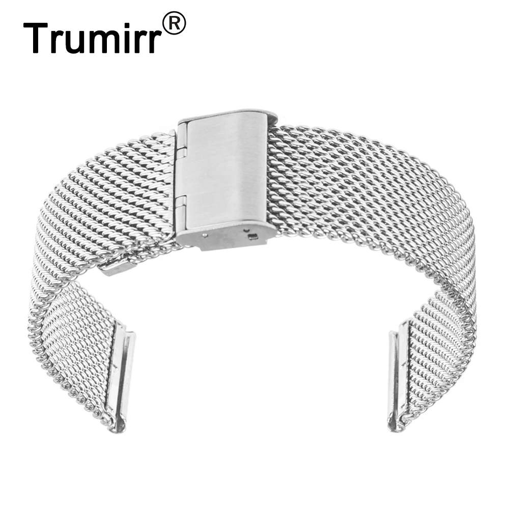 Миланский ремешок для часов Huawei 18 мм часы Asus ZenWatch 2 (1 45 &quot/45 мм) женщин 2015 сетчатый