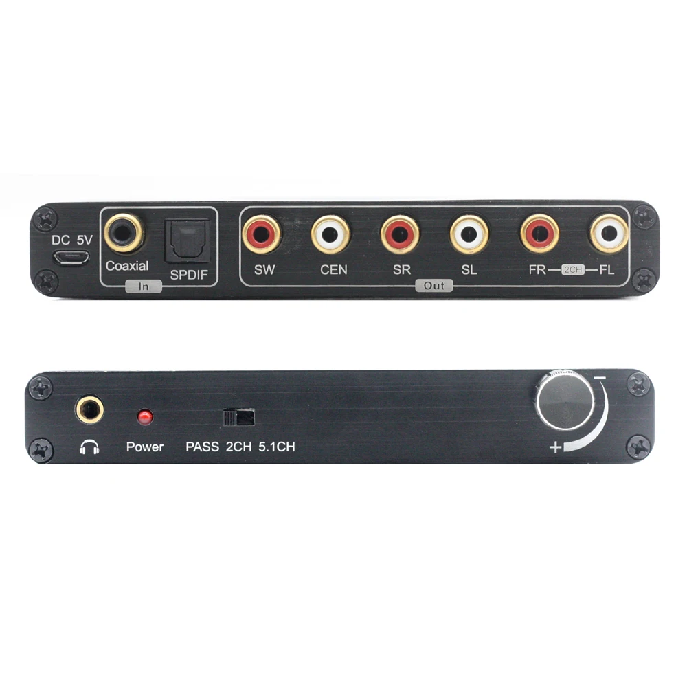 AIXXCO 5.1 decoder DTS / AC3 Dolby decoding SPDIF input to 5.1-channel digital audio converter