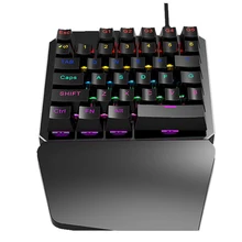 J100 Wired Gaming Keypad mini K 35 Keys LED Backlit Usb Ergonomic Single Hand Keypad Gaming Keyboard for LOL/PUBG/CF J100 Wired Gaming Keypad mini K 35 Keys LED Backlit Usb Ergonomic Single Hand Keypad Gaming Keyboard for LOL/PUBG/CF