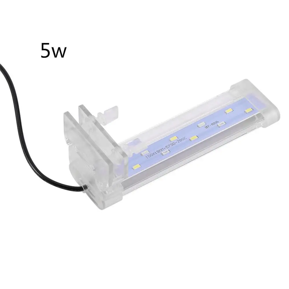 Аквариумный светодиодный светильник ing, водонепроницаемый светильник с зажимом для рыбы, хрустальный светильник для аквариума, Погружной подводный светильник с зажимом, лампа для растений, Декор - Цвет: 5w