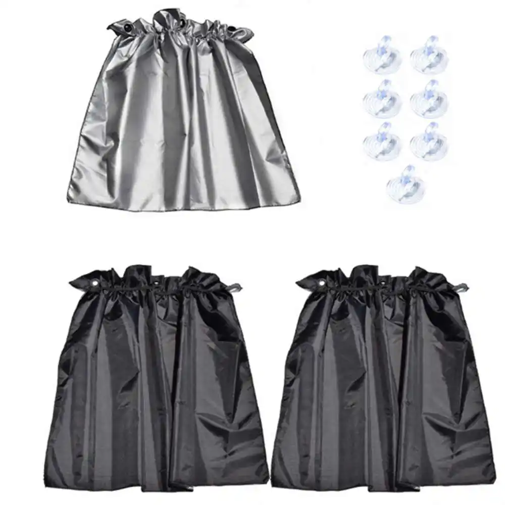 

50*70cm Car Sunshade Curtain Reflective Silver Fabric Simple Adjustable Size Side Window Anti Ultraviolet Anti UV