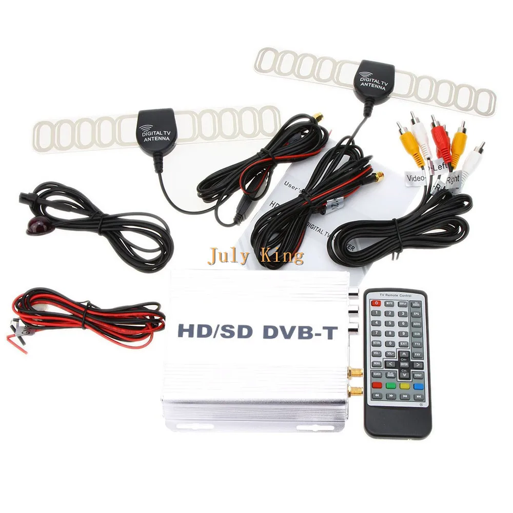 Dvb-t Декодер каналов кабельного телевидения(hd/SD AV в), автомобиль мобильного цифрового ТВ приемник, dvb-t приемник, MPEG4 HDMI Автомобильный ТВ тюнер dvb-t ТВ приемник