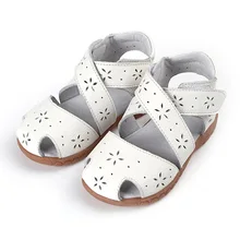 2017 Sandales D’été En Cuir Véritable Enfants Chaussures pour Filles Évider Enfants Sandales Filles Princesse Chaussures Filles Sandales