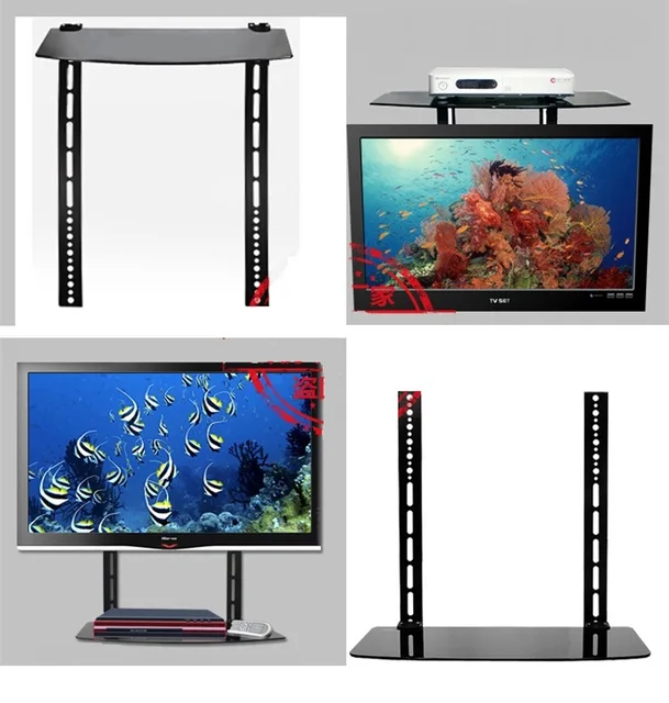 1 Single Gl Shelf Wall Mount Bracket Under Tv Component Cable Box 1 Single Gl Shelf Wall Mount Bracket Under Tv Component Cable Box Dvr Dvd Vesa Sizes
