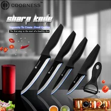 

Beauty Gifts COOBNESS Brand High Quality 6 Piece Set Zirconia Kitchen Set Ceramic Knife Tool Set 3" 4" 5" 6" inch+Peeler+Holder