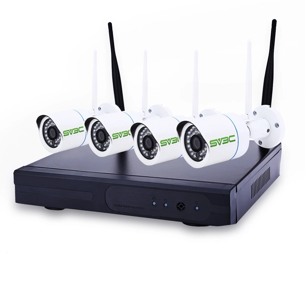 720P HD Home Protection Surveillance Camera Sets H.264 1MP WiFi NVR Network Video Recorder CCTV Camera 4-channel Wifi IP Camera
