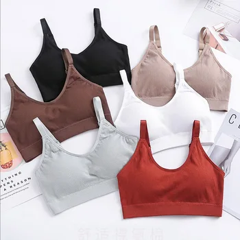

GUMPRUN New Vest-style Thin Underwear sexy Lingerie Soft Bras wrapped chest for Women Bralette Seamless Thread Girl Women Bra