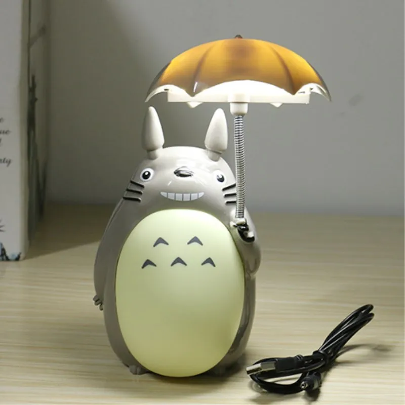 

Kawaii Cartoon My Neighbor Totoro Umbrella Lamp Led Night Light USB Reading Table Desk Lamps for Kids Gift Home Decor Novelty