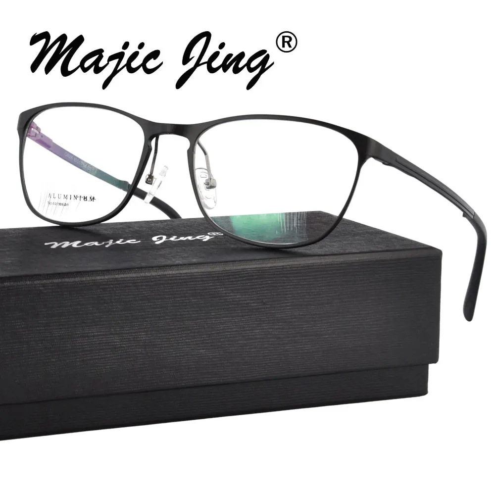 Магия Jing алюминиевого сплава RX оправы близорукость очки, очки с весна петли для мужчин CX6290