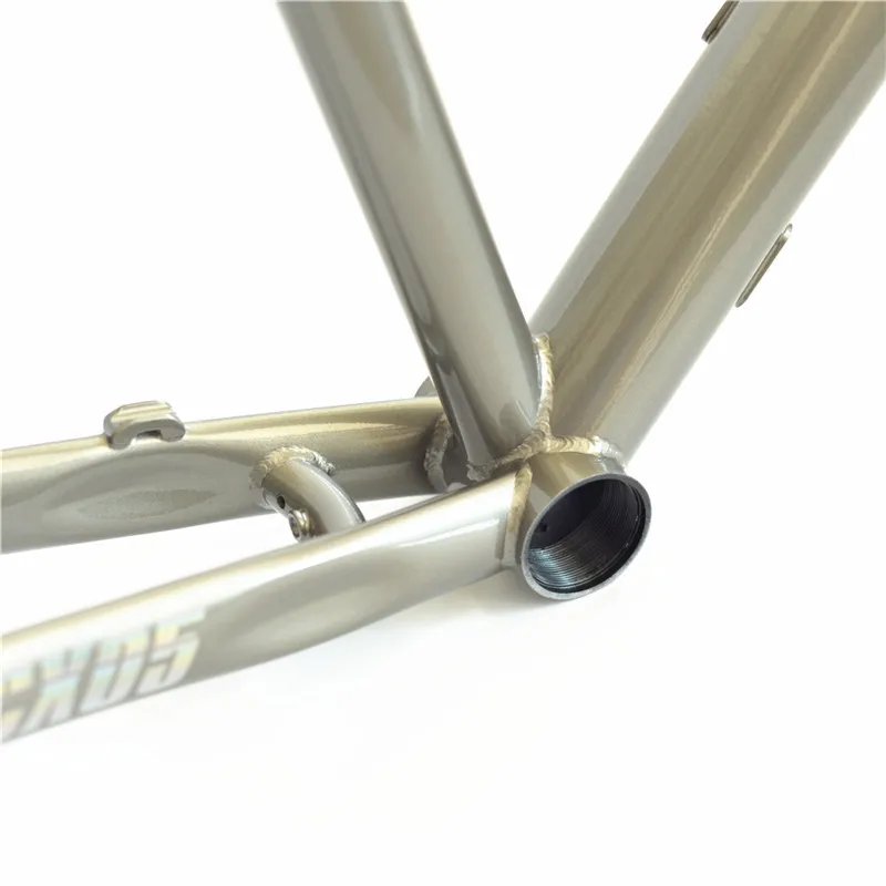 Discount SEABORAD barrel shaftCX Road bike Cr-mo Frame Carbon Fork 700C Classic Cyclocross Frameset Disc Brake 4130 Heat Treat Steel Fram 10