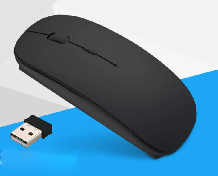 Перезаряжаемая USB Беспроводная Бесшумная игровая мышь, ультра тонкая мышь для Macbook, Android, Apple, ноутбука, ПК